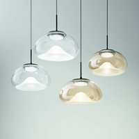 Fabas Luce LED pendant light Brena, cognac, 1-bulb, dimmable, CCT