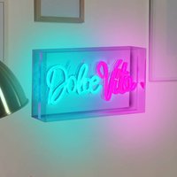 Näve LED wall lamp Dolce Vita, clear, 30x15 cm, plastic USB RGB
