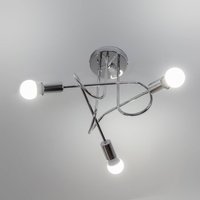 Lampa sufitowa Oxford, chrom, 3-punktowa, Ø 44 cm, metal