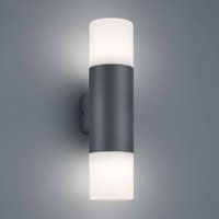 Trio Lighting Hoosic outdoor wall lamp two-bulb anthracite