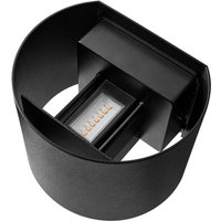 Nordlux LED utomhusvägglampa Milda, svart, upp/ner, aluminium