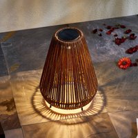 Lindby LED-solcellslampa Amaria, rotting, mörk, Ø 27 cm