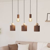 EGLO Gazzola pendant light, 5-bulb, mocha