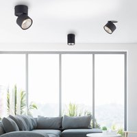 PURE Nola LED ceiling light 1-bulb black