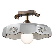 Cremasco Keramiktaklampa Marostica i lantlig stil brun