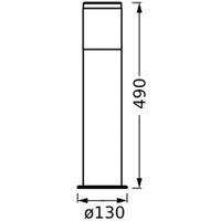 OSRAM ENDURA CLASSIC EBRO pillar light, dark grey, 49 cm, IP44