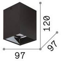 Ideallux Ideal Lux LED downlight Nitro Square white height 12 cm, metal