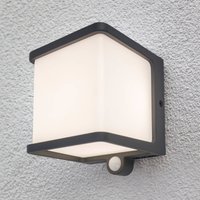 LUTEC LED-solcellslampa Doblo med sensor, bredd 11 cm