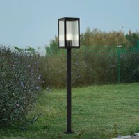 Lindby väglampa Bolgar, svart, metall, glas, 15 cm