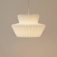 Lindby Magali pendant light, white, paper, Ø 45 cm, E27