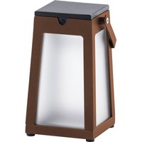 Les Jardins Tinka LED solar lantern portable, corten