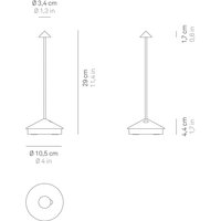 Zafferano Pina 3K bordslampa folie koppar