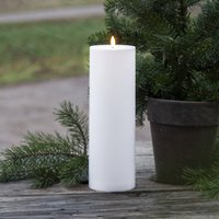 STAR TRADING LED candle Flamme Rak 32.5 cm white plastic battery operated