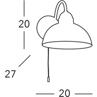austrolux KOLARZ Applique murale Nonna, Ø 20 cm Cerf doré Bord lisse