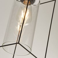 Searchlight Pendellampa Vesperon, transparent, glas, 3 lampor, 75 cm