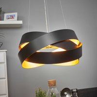 Marchetti Suspension Pura en noir/or, 60cm, 8x G9
