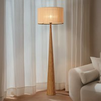 Lucande Fabrena floor lamp, natural colour, bamboo, height 138 cm