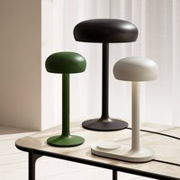 PLEASE WAIT to be SEATED Emendo rechargeable table lamp, grey, IP44