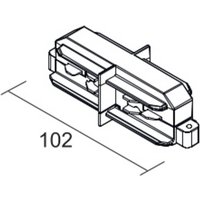 Ivela LKM DALI longitudinal connector, white, live, 3-phase