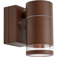 Markslöjd Luno LED outdoor wall light, brown, 1-bulb, IP65, dimmable.