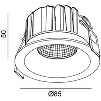 The Light Group SLC LED downlight encastré OnePro Soft, blanc, 4.000 K, aluminium