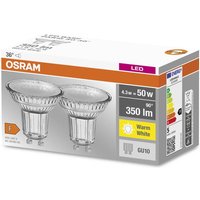 OSRAM GU10 PAR16 4.3W 2,700K 36° LED bulb set of 2