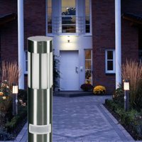 Albert Leuchten Borne lumineuse 475, acier inoxydable, hauteur 90 cm, détecteur de mouvement