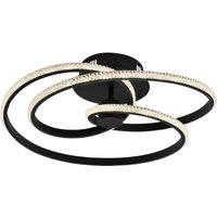 Viokef Berlin LED ceiling light, black, 40W, Ø 52 cm