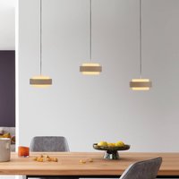 SCHÖNER WOHNEN LED-hänglampa Elmo, Sandbrise, 3 lampor, 3000 K