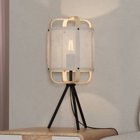 EGLO Surfleet table lamp bamboo/linen lampshade