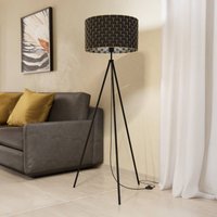 EGLO Golvlampa Marasales av textil, trebent