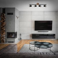 Briloner Wood & Style 2920 spot pour plafond à 4 lampes