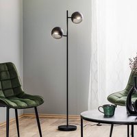 Markslöjd Edgar floor lamp, two-bulb, black