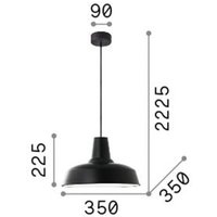 Ideallux Ideal Lux Moby pendant light, copper-coloured, metal, Ø 35 cm