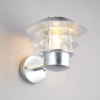 Trio Lighting Ruvuuma zinc-coloured outdoor wall lamp, Ø 22 cm, upward-facing