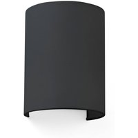 FARO BARCELONA Vägglampa Cotton, kupad, 20 x 15 cm, svart