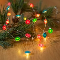 Lindby LED fairy lights Motje, balls, red, green, 320 cm
