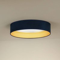 Duolla LED-taklampa Plafond Samt mörkblå, Ø 45 cm, 3-stegs dimbar