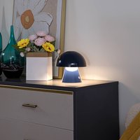 Lindby LED rechargeable table lamp Nevijo, blue, Ø18cm, USB, dimmable