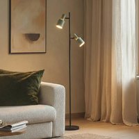 Lindby golvlampa Ovelia, grön/svart, metall, E27