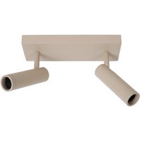Deckenstrahler Grado, Länge 25 cm, taupe, Metall, 2-flg.