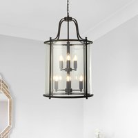 Searchlight Suspension Lantern Grande, noir/clair, verre, E14