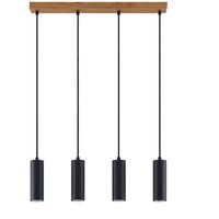 Lindby Pendelleuchte Maniva. 60 cm, 4-flammig, schwarz, GU10