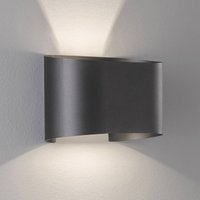 FISCHER & HONSEL LED-vägglampa Wall, 2 lampor, rund, svart