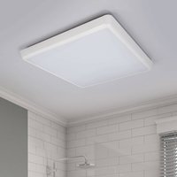 Arcchio LED-taklampa Augustin, 40 x 40 cm, vit, IP54