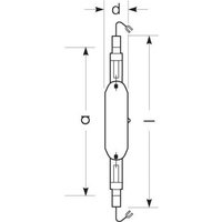 RADIUM metallhalogenidlampa K12s 2150W HRI-TS N/L klar