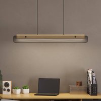 EGLO connect LED pendant light Kokomo-Z, black, wood, steel