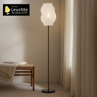 Lucande Tovina floor lamp, textile, white, height 165 cm