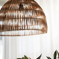PR Home Lace pendant light, rattan shade, Ø 37 cm