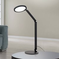 Orion Lampe de table LED Fati, noir, hauteur 60 cm, aluminium, variateur